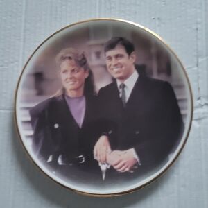 Prince Andrew Sarah Ferguson Commemorative Plate 1986 Jason Works Fine China